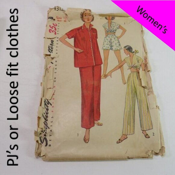 Simplicity Other - simplicity 4312 sewing pattern pajamas or Loose fit clothes(pants, shorts, top)